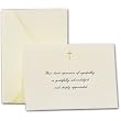Engraved Ecruwhite Sympathy Acknowledgement Note