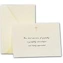 Engraved Ecruwhite Sympathy Acknowledgement Note
