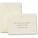 Engraved Ecruwhite Sympathy Acknowledgement Note