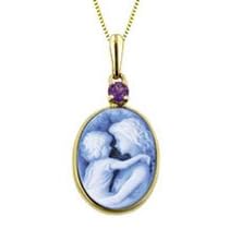 Genuine Agate Everlasting Love Cameo and Amethyst Pendant by Fred Meyer Jewelers
