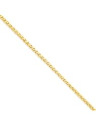 14k Gold 2.25mm Spiga Chain 14 Inches