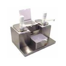 San Jamar P9725 Stainless Steel Self-Service Condiment Center, 16-3/4" Width x 14" Height x 12-1/8" Depth