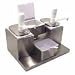San Jamar P9725 Stainless Steel Self-Service Condiment Center, 16-3/4" Width x 14" Height x 12-1/8" Depth