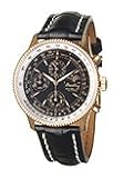 Breitling R1935012-B853-743P Navitimer Black Dial Leather Crocodile Men's Automatic Chronograph, Perpetual Calendar Watch