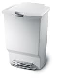 simplehuman Step Trash Cans, Rectangular, Plastic, 10-1/2 Gallons