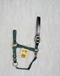 11-16 Adjustable Leather Head Poll Halter Brsn Hunter Green