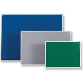 5 Star Premier - Tableau d'affichage avec fixations et encadrement aluminium - 120 x 90 cm - Gris (Import Royaume Uni)