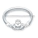 21ZX2Wjm0xL. SL75  Sterling Silver Diamondcut Claddagh Pin