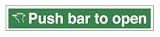 Stewart Superior Safe Condition and Fire Equipment Sign Push Bar to Open W600xH100mm Ref NS011