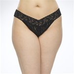 Hanky Panky Original Signature Lace Thong Plus Size, One Size, Black