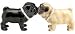 Kissing Pugs Salt & Pepper Shakers Set