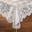White Rose Lace Tablecloth 72 Inch Round
