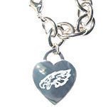 Philadelphia Eagles Heart Tag Bracelet NFL Football Fan Shop Sports Team Merchandise