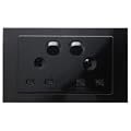 Retrotouch RTS2000 Stunning Innovative Designer Range 13A Double Plug Socket with Switch, Black