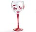 Set Of 4 Hand Blown Holiday Wine Glasses Festive Christmas Dining