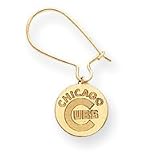 14K Chicago Cubs Disc Chicago Cubs Logo Kidney Wire Earrings
