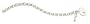 Sterling Silver Chain Link Bracelet w/ Sterling Silver Lock and 14k Yellow Gold Key, 7.5"