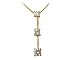 1.00CTW Classic Diamond Three Stone Pendant in 14K Yellow Gold