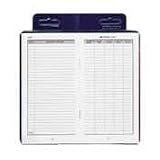 DOM771 - Deluxe Automobile Mileage Log Book, 3-1/4x6-1/4, Blue