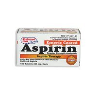 HealthPersonalCare: Aspirin 325 Mg Enteric Coated Regular Strength Tablets   100 Each