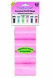 Pet Supplies : 5Star Cored Scented Dog Walking Poop Bags Pink 60 Count