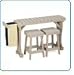Hybrid Free Standing Table w/ Towel Bars 52 x 15 x 31