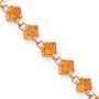 14k Diamond-Shaped Fancy Citrine Bracelet - 7.5 Inch - Lobster Claw - JewelryWeb