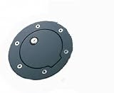 All Sales 6052KL Black Billet Aluminum Ring and Locking Fuel Door