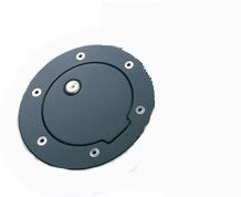 All Sales 6052KL Black Billet Aluminum Ring and Locking Fuel Door