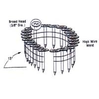 Grip-Rite GRCR3DGAL 1-1 4-Inch by 15 Degree Galvanized Coil Roofing Nail (7,200 per Box) by Grip Rite