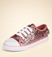Round Toe Buckle Glitter Trainers