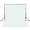 BPS 6'-9' 1.8m-2.8m White Cotton Muslin Backdrop(with Rod Pocket for Hang)