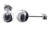 Sterling Silver 8mm Plain Ball Post Back Stud Earrings