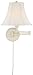 Charleston White Metal Plug-In Style Wall Lamp
