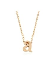 Rose Gold Initial A Pendant Necklace