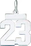 Sterling Silver Small Number 23 Charm