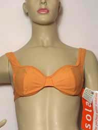SOLAR Damen Oberteil Bikinioberteil orange Gr. 38-42 Bügel-A-Cup NEU