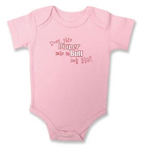 Does this diaper make my butt look big? Bodysuits 0-3 Months.
