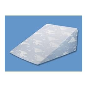 Bed Wedge - Foam Wedge Bed Pillow 7"x 24" x 24". Comes w/ white pillow cover