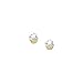 14K Yellow Gold 3 MM White Topaz Children's Earring Studs