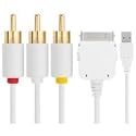TeckNet iPhone 3G/ ipod Composite AV and USB cable with dock connector (Firmware 2.2 and 2.2.1 Compatible)