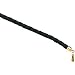 14K Yellow Gold Black Braided Leather Cord Chain - 20.00 inches