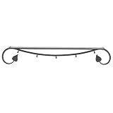 Metal Creations Eden Isle Wrought Iron Shelf Wall Coat Rack