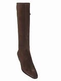 PRADA Suede Side Zip High Boot in Brown