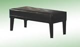Bicast Leather Espresso Bedroom Entryway Hallway Bench