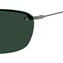 Top Square Sunglasses - Frame:Gunmetal Lens:Grey Green