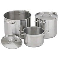 Royal IndustriesClassic Stock Pot with Cover, 8 qt, 9.4" x 6.3" HT, Stainless Steel, Commercial Grade - NSF Certified