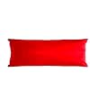 BODY /BOLSTER PILLOW 19"X60" 100% COTTON CASE/COVER ONLY -RED