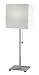 Lite Source LS-3469PS Cube Table Lamp, Polished Steel with Square Shade