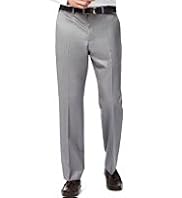 Collezione Luxury Active Waistband Easycare Flat Front Trousers with Silk